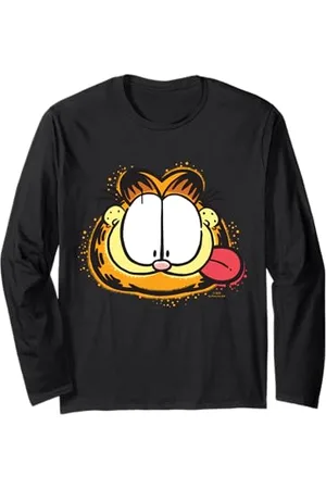 Garfield Personaggio faccia di gatto Maglia a Manica