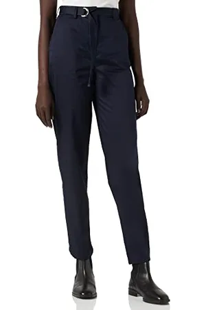 Tommy Hilfiger Cotton Sateen Tapered Chino Pant Pantaloni, , 32W/Regolare Donna