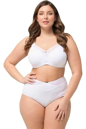 Ulla Popken Shaping-maxislip, Breiter Meshbund, High Waist Maxi, Lettera Mesh, , 50-52 Große Größen Donna