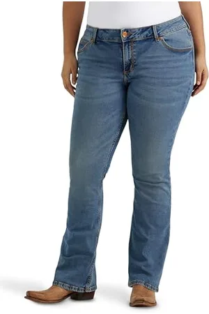 Wrangler Plus Retro Mae Mid Rise Stretch Boot Cut Jean Jeans, , 24 W/32 L Donna