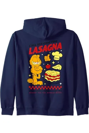 Garfield Gatto con le lasagne Felpa con Cappuccio