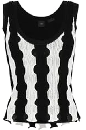 Pinko Rambo Canotta Bande con TRAFORI Canottiera da Donna, , S