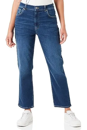 GANT CROPPED SLIM JEANS, Jeans Donna, ( DARK BLUE BROKEN IN ), 31W