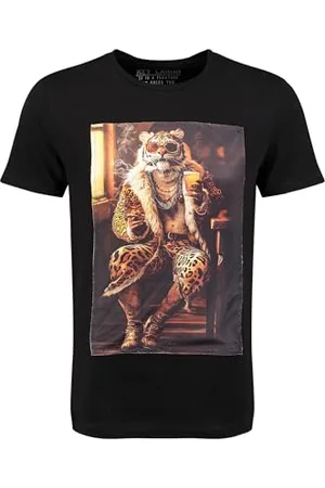 Key Largo Klpimp Tiger Round T-Shirt, (1100), M Uomo