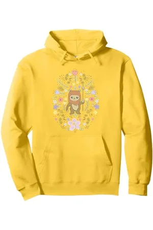 STAR WARS Cute Ewok Spring Flowers Pastel Color Big Logo Felpa con Cappuccio
