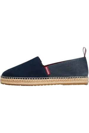 Tommy Hilfiger Uomo Espadrillas Flex Mix in Pelle Scamosciata, Blu (Desert Sky), 43
