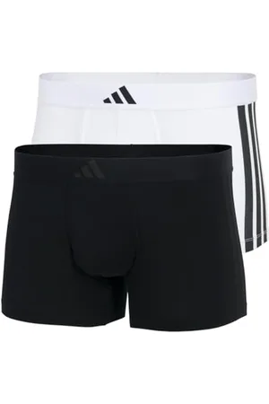adidas Herren Unterwäsche Boxershorts 2er Pack-Low Rise Trunk (2pk) -Active Flex Cotton 3 Stripes Intimo, , S Uomo