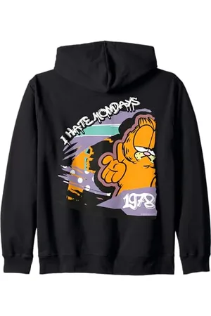 Garfield Odio il lunedì Streetwear Felpa con Cappuccio
