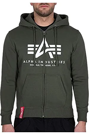 Alpha Industries Basic Zip Hoody Felpa, , M Uomo
