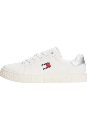 Tommy Hilfiger (New Tjw Logo Sneaker Ess En0en02703, Basso Top Donna, White (Ecru/Silver), 40 EU