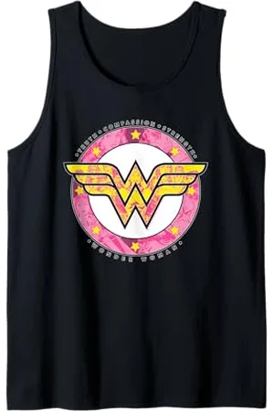 DC Comics Originals Logo vintage DC Wonder Woman Girl Power Truth Strength Hero Canotta