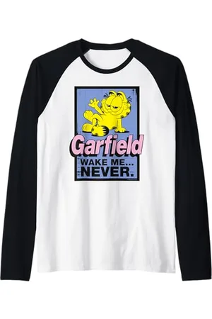 Garfield Gatto Non svegliarmi mai Maglia con Maniche Raglan