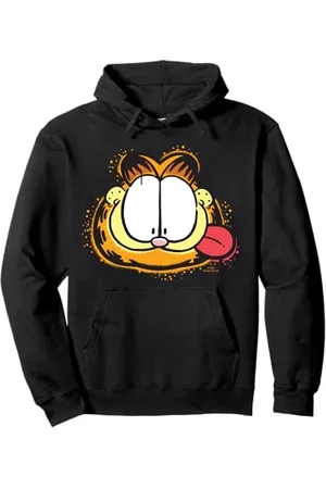 Garfield Personaggio faccia di gatto Felpa con Cappuccio