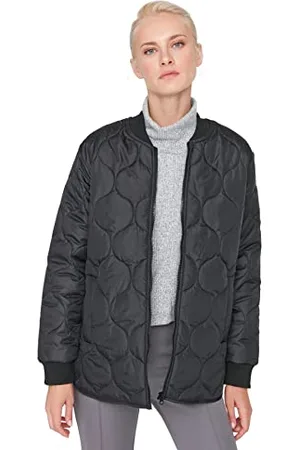 Trendyol Giacca Invernale Oversize Tinta Unita con Colletto Rotondo Cappotto, , M Donna