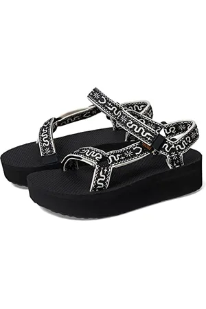 Teva Sandalo universale da donna W Flatform, Bandana Nero/Betulla, 36 EU
