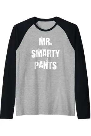 Buy Cool Shirts Mr Smarty Pantaloni Maglia con Maniche Raglan