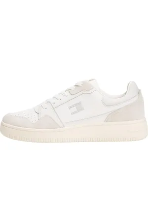 Tommy Hilfiger Tjw Retro Basket Sneaker En0en02818, Basso Top Donna, White (Ecru/Stratus Grey), 39 EU
