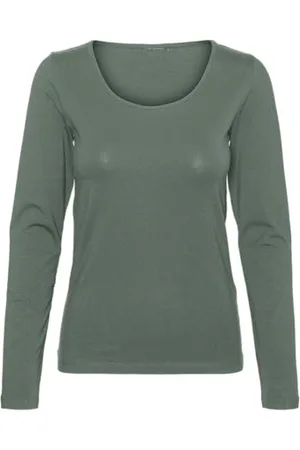 VERO MODA Vmlulu LS-Maglietta a U con Scollo a U Maniche Lunghe, , M Donna