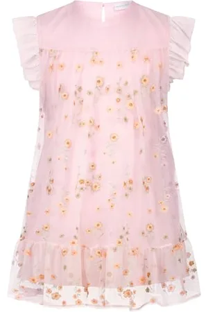 Salt & Pepper BY KIDS PARK Girls Summer Dress Flower Mesh Vestito da Gioco, , 140 Bambina