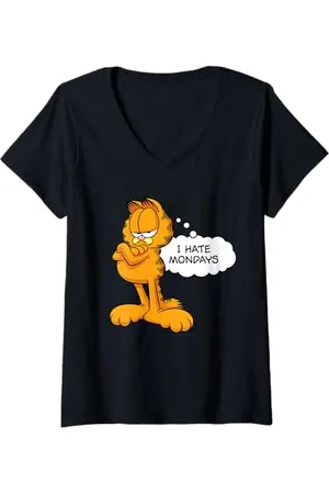 Garfield Donna - Odio il lunedì Maglietta con Collo a V