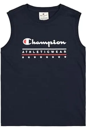 Champion Legacy Boy-Graphic Sleeveless Crewneck T-Shirt with Large Logo Canotta, (Bs501), 15-16 Anni Bambini e Ragazzi