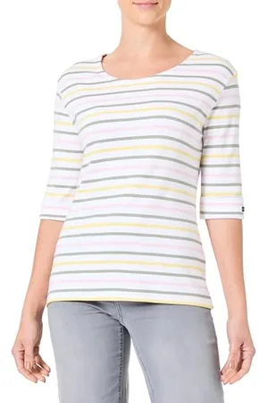 Armor.lux Armor Lux Marinière Tricolore col Bateau en Coton Épais Femme Maglione, , L Donna