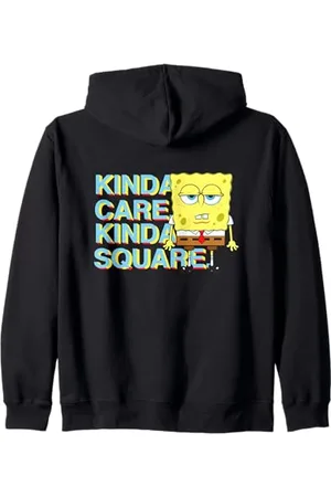 Spongebob Sponge Bob - Kinda Care Kinda Square Felpa con Cappuccio