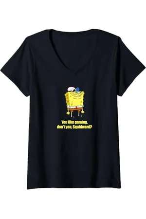 Spongebob Donna Sponge Bob - Ti piace giocare Maglietta con Collo a V