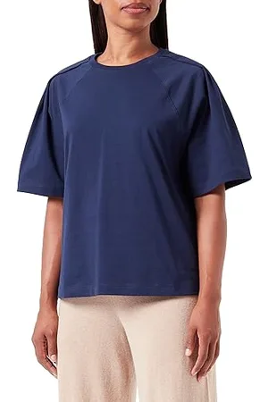 Benetton T-shirt 3bl0d1051, T-Shirt Donna, Blu Notte 252, M