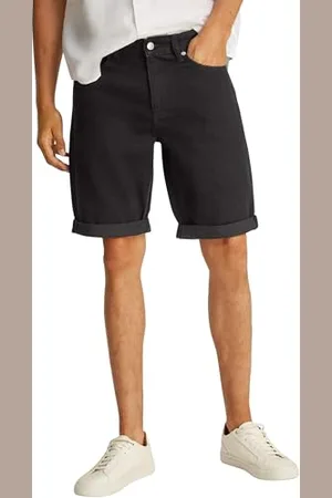Calvin Klein Uomo Pantaloncini in Jeans Slim Fit, Nero ( Black), 33W