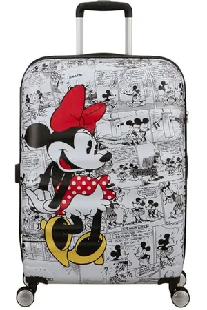 American Tourister Wavebreaker Disney FL - Spinner M, Suitcase, 67 cm, 64 L, (Minnie Comics White)