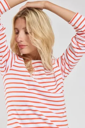 Armor.lux Armor Lux Marinière Lesconil col Bateau en Coton Épais Femme Maglione, , S Donna