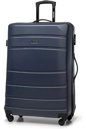 Wittchen Valigia da viaggio grande trolley valigia grande valigia check-in guscio rigido in ABS con 4 ruote piroettanti chiusura a combinazione maniglia telescopica Globe Line blu navy