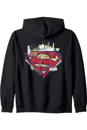 DC Comics Originals DC Superman Logo New Amazing Adventures 85 anni di azione Felpa con Cappuccio