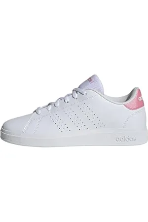 adidas Advantage Base 2.0 Shoes Junior, Scarpe da Tennis Unisex-Adulto, Cloud White/Bliss Pink/Core Black, 40 EU