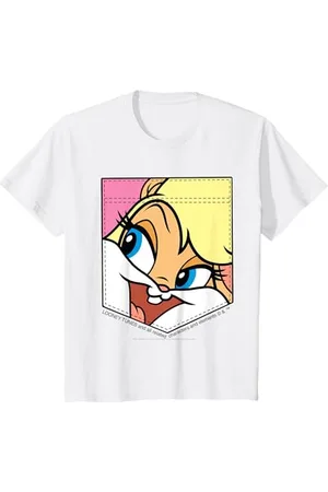 LOONEY TUNES Bambino Lola Bunny Face Faux Pocket Camiseta Maglietta