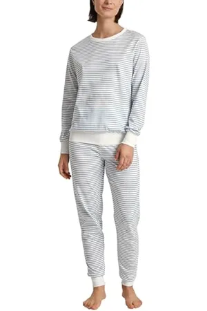 Calida Cotton Stripes Set di Pigiama, , 44-46 Donna