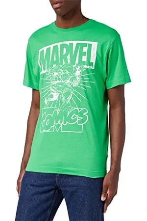 Marvel Hulk Lift T-Shirt, (Irish Green Grn), (Taglia Produttore: Large) Uomo