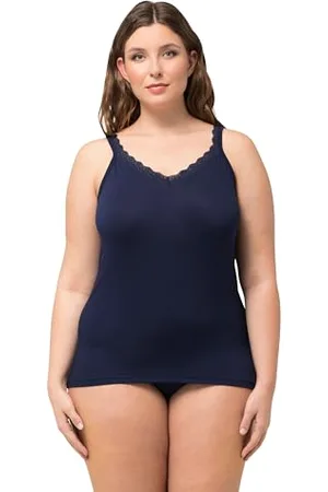 Ulla Popken Canottiera in Pizzo, bambù, Delicata sulla Pelle, , 68-70 Donna
