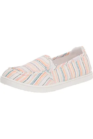 Roxy Scarpe da Ginnastica da Donna Minnow Slip on, Bianco/Rosa/Multicolore 231, 39 EU
