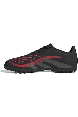 adidas Predator Club Turf Football Boots, Scarpe da Calcio Unisex-Adulto, Core Black/Grey Four/Lucid Red, 42 2/3 EU