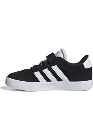 adidas VL Court 3.0 Hook And Loop Shoes Kids, Scarpe Unisex-Bambini, Core Black/Cloud White/Core Black, 33 1/2 EU