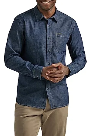 Lee Extreme Motion-Camicia da Lavoro a Maniche Lunghe Button-Down, , L Uomo