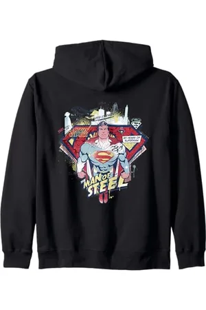 DC Comics Originals DC Superman New Amazing Adventures Uomo Acciaio Azione Vintage Felpa con Cappuccio