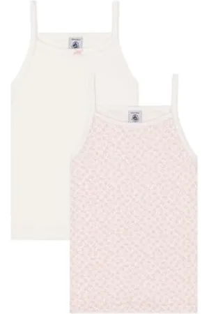 Petit Bateau A0d3w Camicie con Bretelle, , 12 Anni (Pacco da 2) Bambina