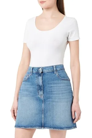 Tommy Hilfiger Mom Skirt BI0134 DW0DW20136 Gonna Dritta, ( Medium), 32W Donna