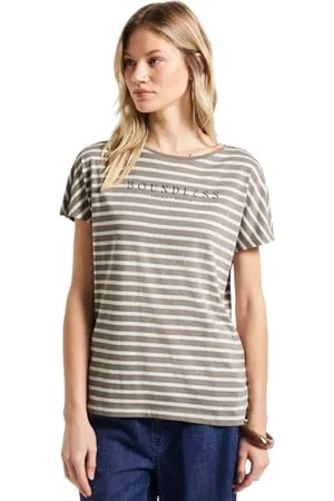 Street one A323175 Maglietta a Righe con Wording, , 42 Donna