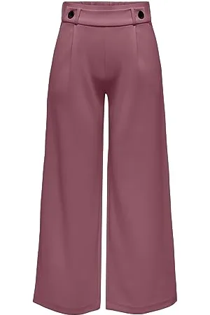 JDY Donna Pantaloni Marlene Largo Vita Elastica GEGGO Nuovi Pantaloni Culotte Flare Lunghi, Colore: , Taglia:M / 30L