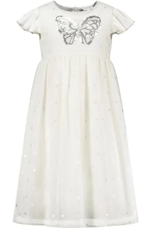 Salt & Pepper BY KIDS PARK Girls Dress Sequin Butterfly Vestito da Gioco, , 140 Bambina