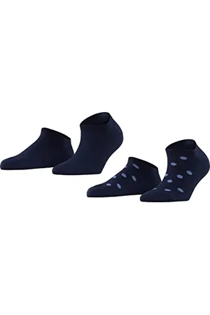 ESPRIT Mesh Dot 2-Pack W SN cotone bassi fantasia confezione di 2 paia, Calzini corti Donna, (Plum 6130), 39-42